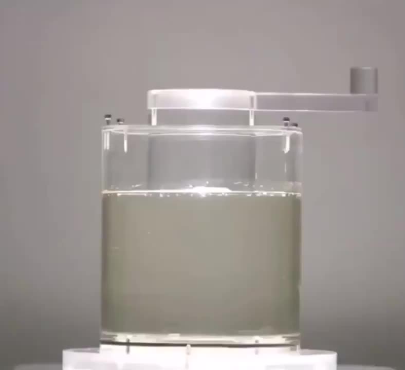 A reversible laminar flow also known as the Stokes flow is demonstrated by putting drops of dye on the corn syrup.
