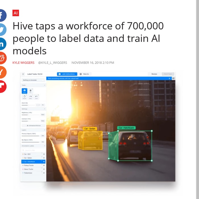 Hive taps a workforce of 700,000 people to label data and train AI models