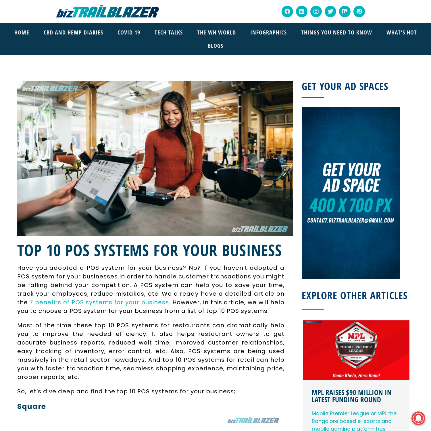 Top 10 POS Systems for Your Business