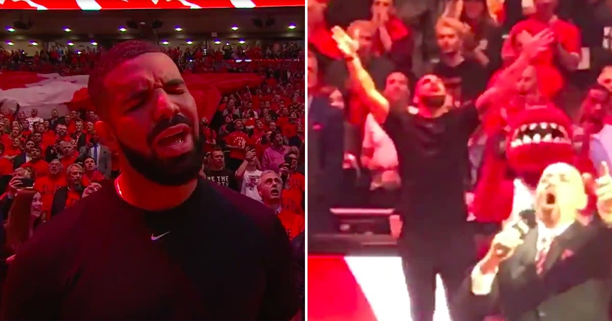 No One Was More Pumped Up Than Drake During the Canadian National Anthem at the NBA Finals