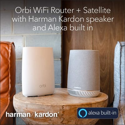 NETGEAR Orbi Voice Whole Home Mesh WiFi System - fastest WiFi router and satellite extender