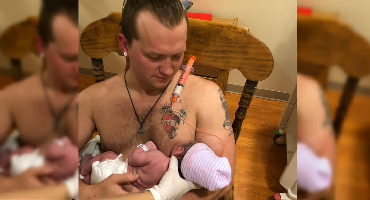 The Internet is Loving This Photo of a Dad 'Breastfeeding' His Newborn