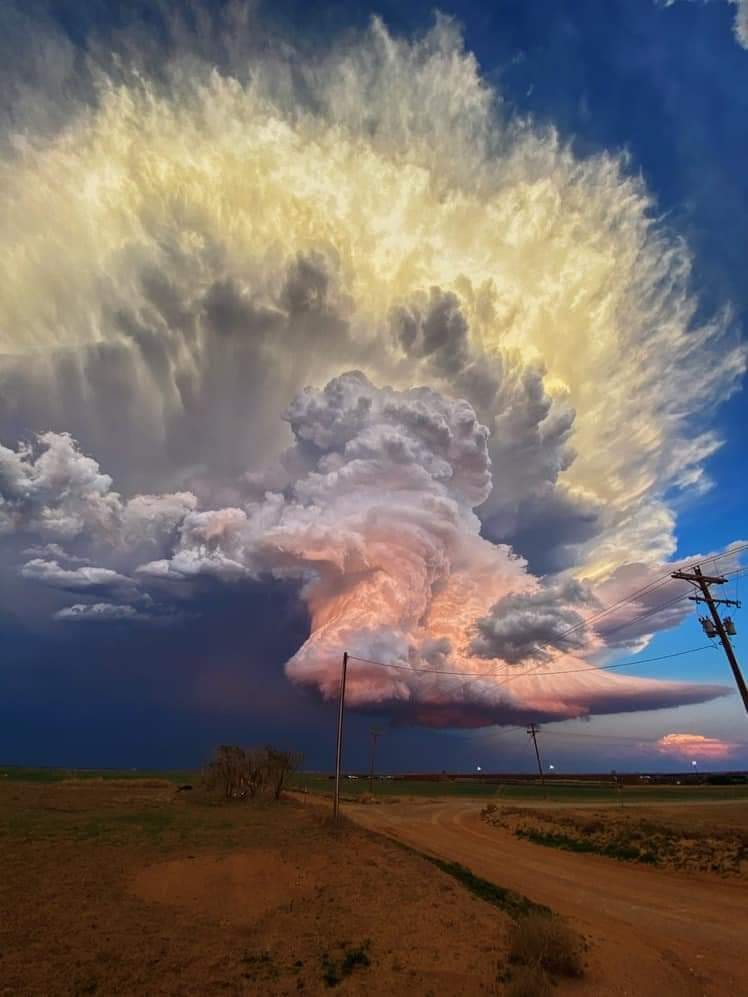 Storm chasing over Lubbock, Texas