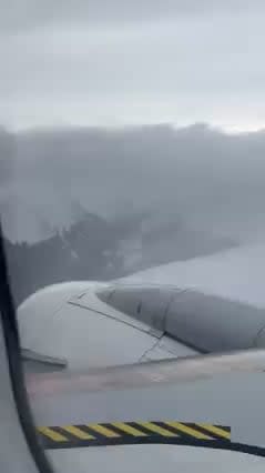Severe turbulence makes passengers scream as they pass through the Andes Mountains.