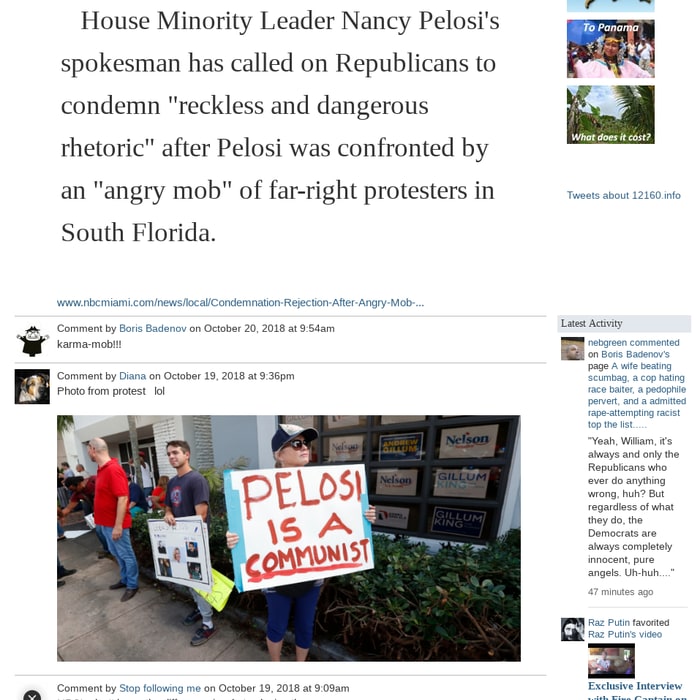 Nancy Pelosi shouted out of a restaurant - by Cuban Americans in Miami