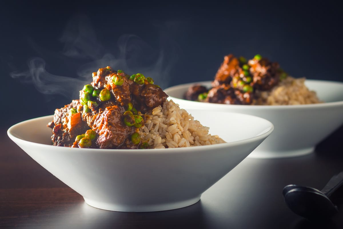 Simple Beef Curry with Peas
