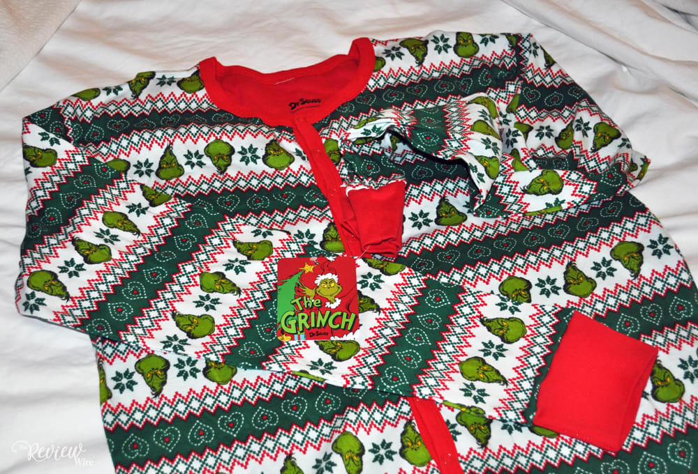 Ugly Christmas Sweater: Grinch Family Faces Pajama Union Suit