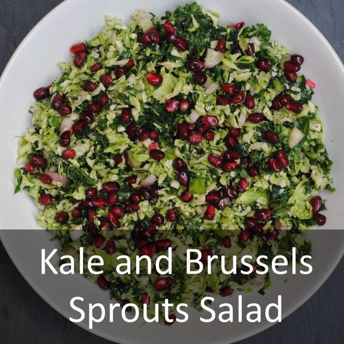 Kale and Brussels Sprout Salad - Hungry Healthy Happy