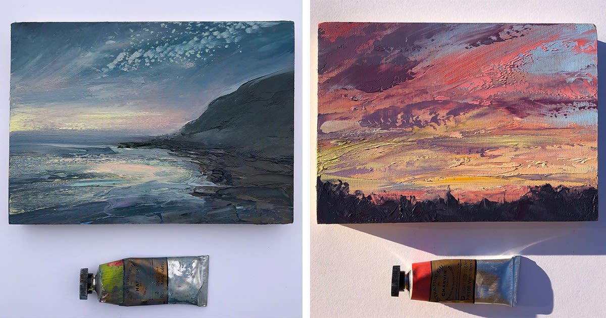 Expressive Landscape Paintings Capture the Beautiful Mutability of the Sky