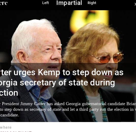 Carter urges Kemp to step down as Georgia secretary of state during election