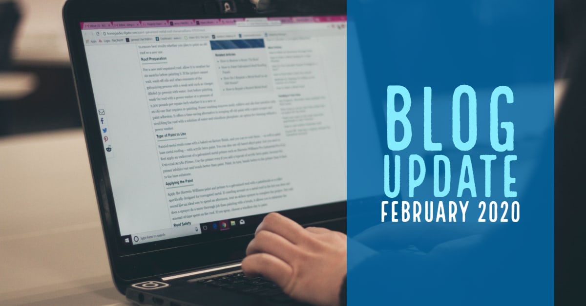 Blog Update - February 2020