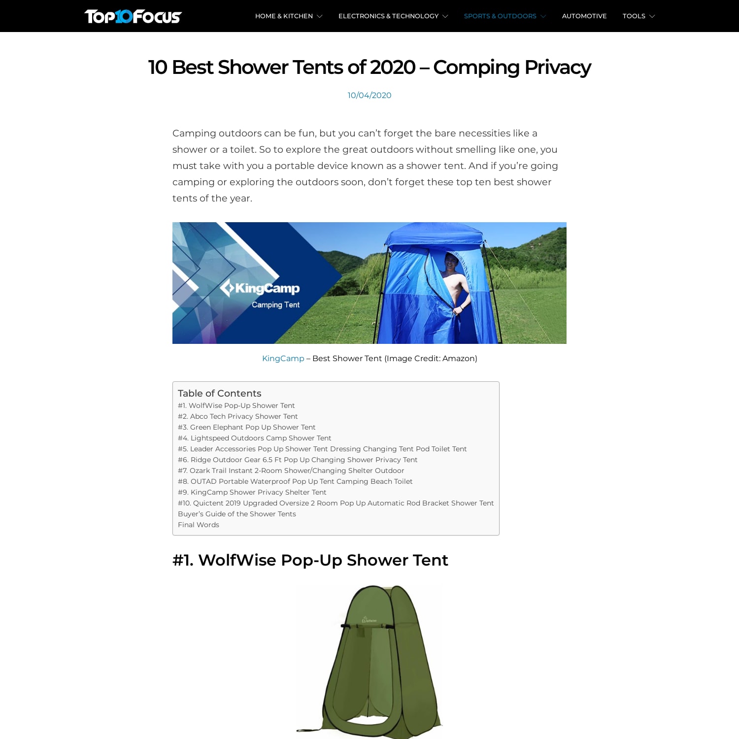 10 Best Shower Tents of 2020 - Comping Privacy