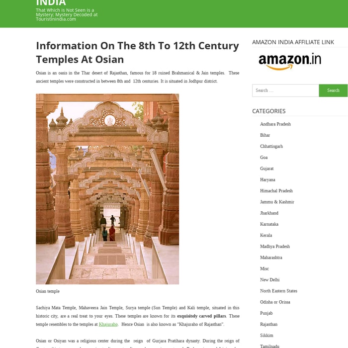 8th to 12th Century Buddhist & Jain Temples at Osian