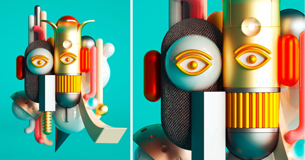 Picasso Portraits Reimagined as Glossy Digital Sculptures by Omar Aqil