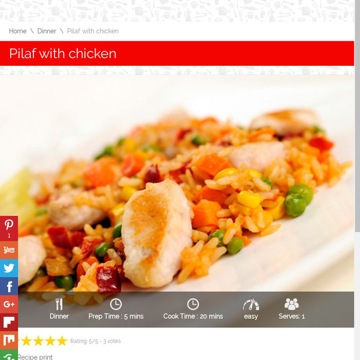 Pilaf with chicken