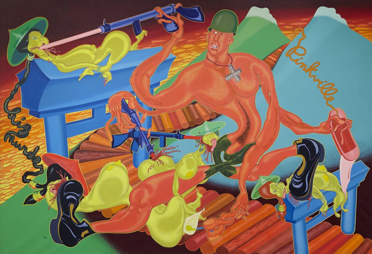 👋 LAST CHANCE to see Peter Saul: Crime and Punishment! Purchase tickets here: https://t.co/NjnM9VJTWR "His art is the work of a brilliant showman who is also a canny ethicist, one who knows about the damage power can do and who ... refuses to let it have its way." —@nytimes
