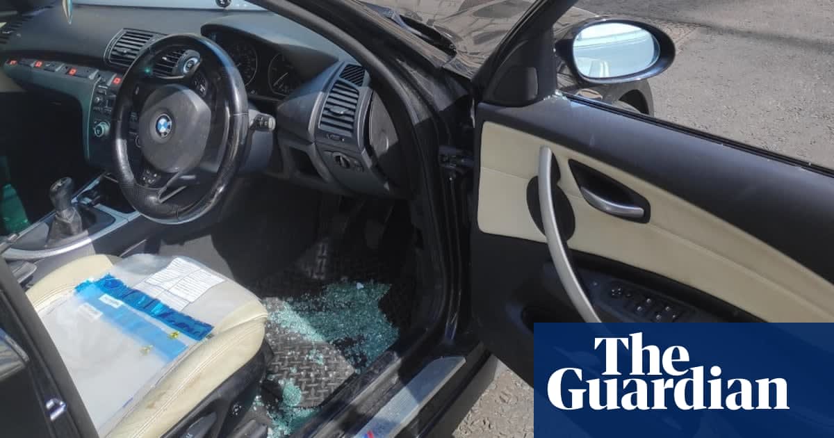 Police smash car window of man on way home from TV interview about police racism