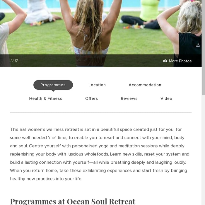 Ocean Soul Retreat (Bali) - Health and Fitness Travel