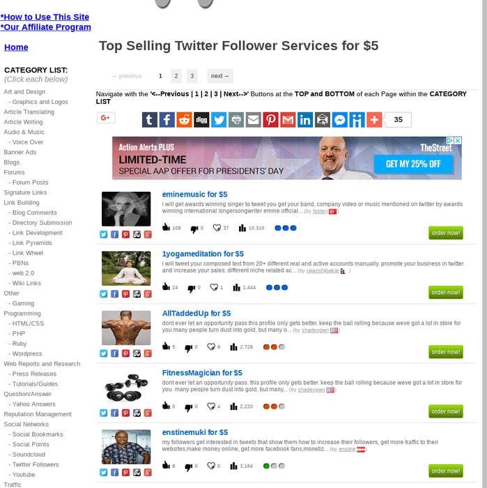 Top Selling Twitter Follower Services for $5