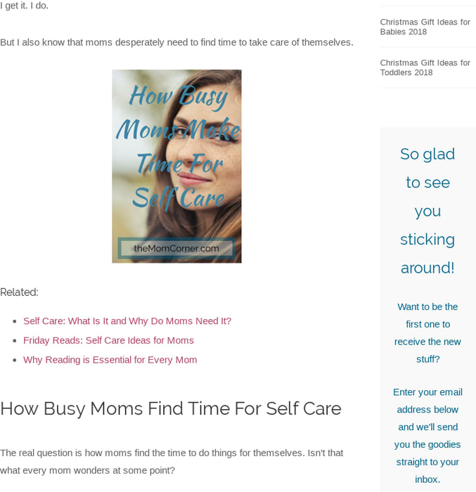 How Busy Moms Make Time For Self Care
