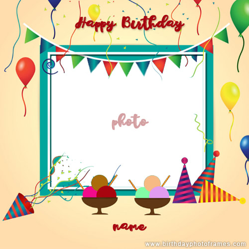 birthday card with name and photo editor online free download