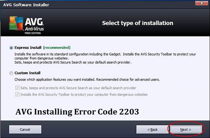 How you can Troubleshoot AVG Installing Error Code 2203? - Www.Avg.com/retail