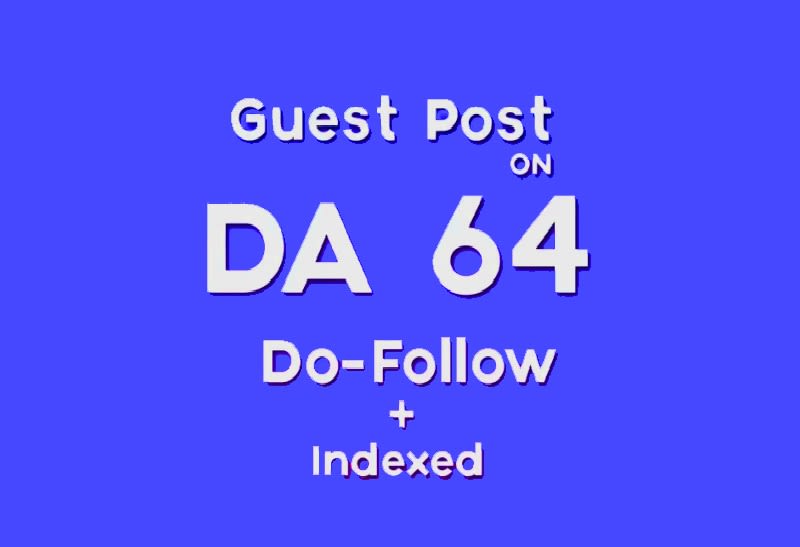 Give you guest post with dofollow backlink DA 64 for $30
