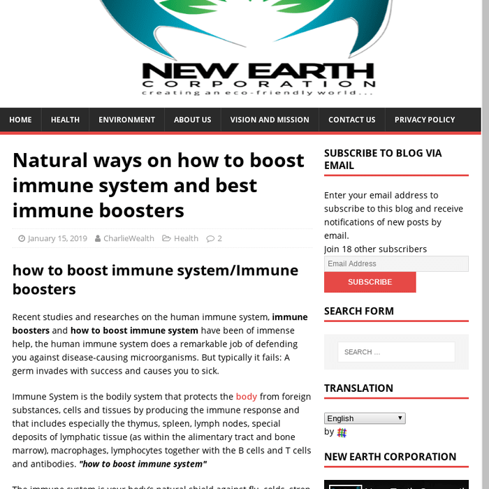 Natural ways on how to boost immune system and best immune boosters - New Earth Corporation