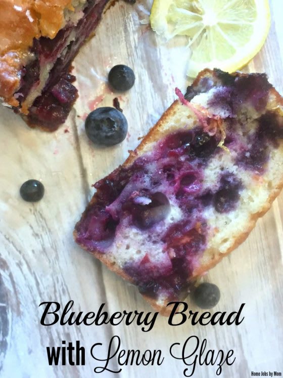 Blueberry Bread with Lemon Glaze