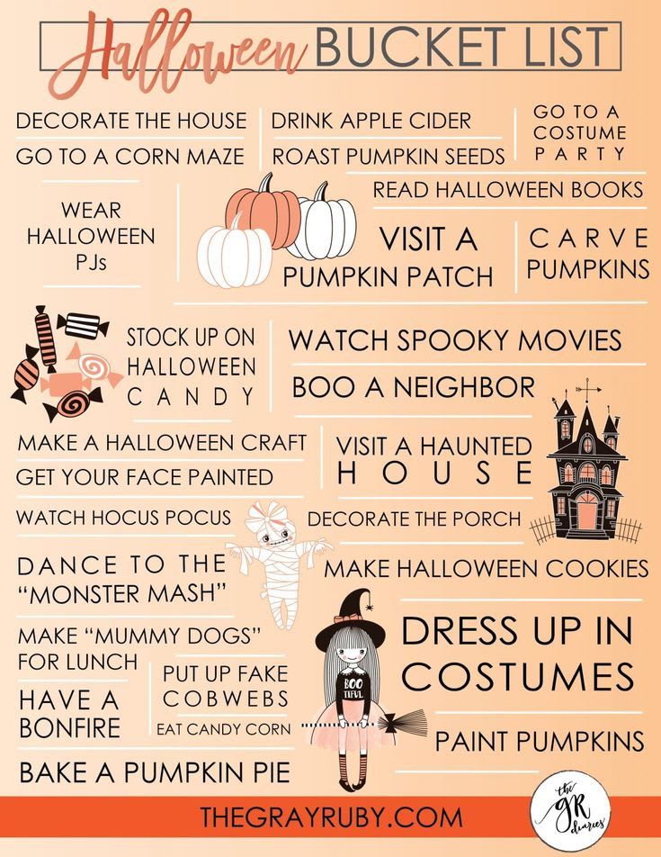 Halloween Bucket List - With the Blinks