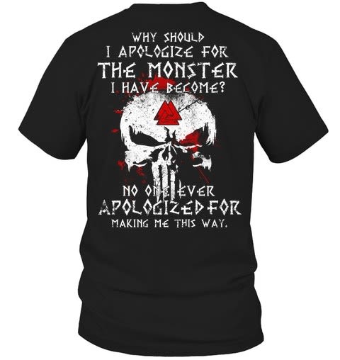 Skull Why Should I Apologize For The Monster Have Become Shirt