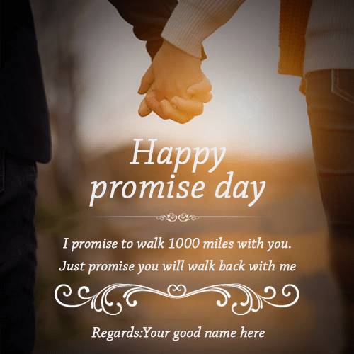 Happy Promise Day Card Messages With Name