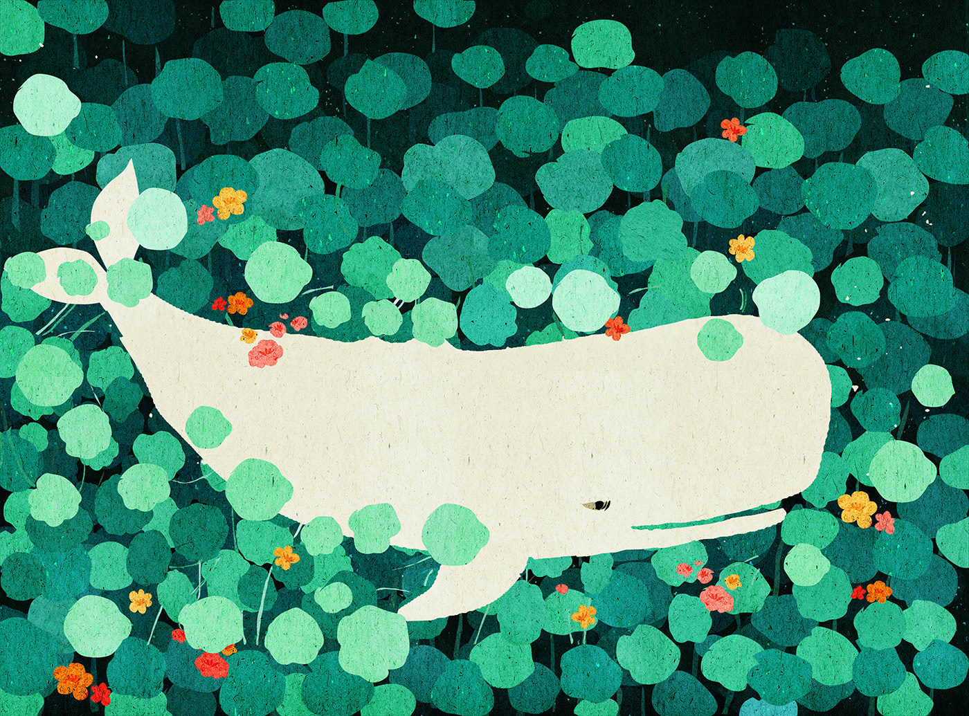 A Curious Whale Explores Dry Land in Quirky, Melancholic Illustrations by Xuan Loc Xuan
