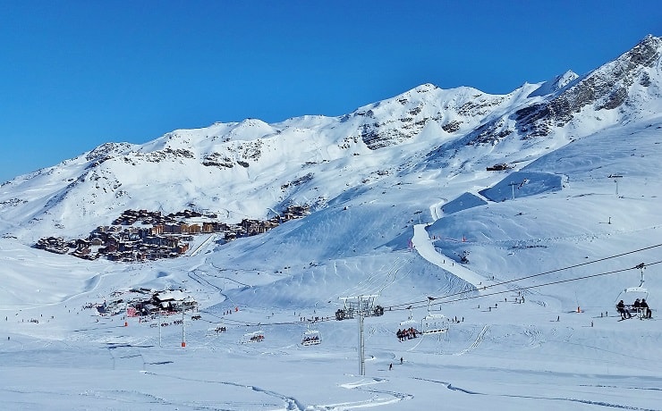 Val Thorens where the ski season starts early France