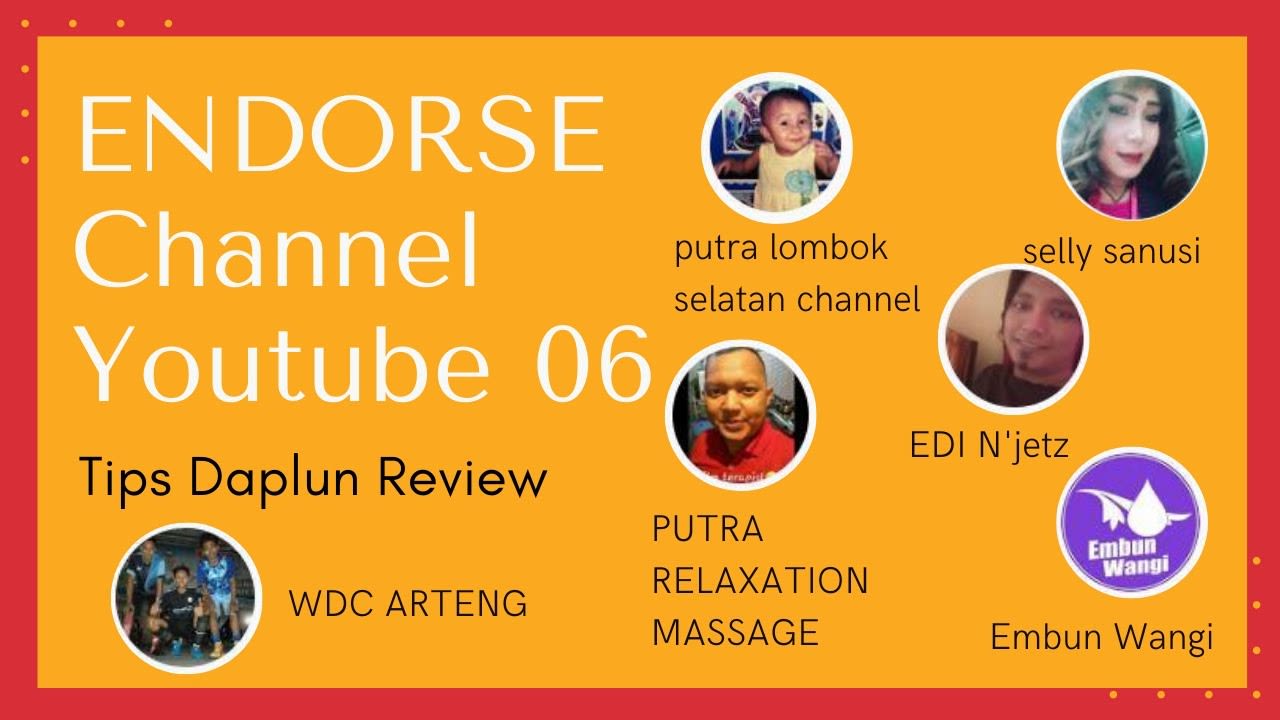 endorse channel youtube 06