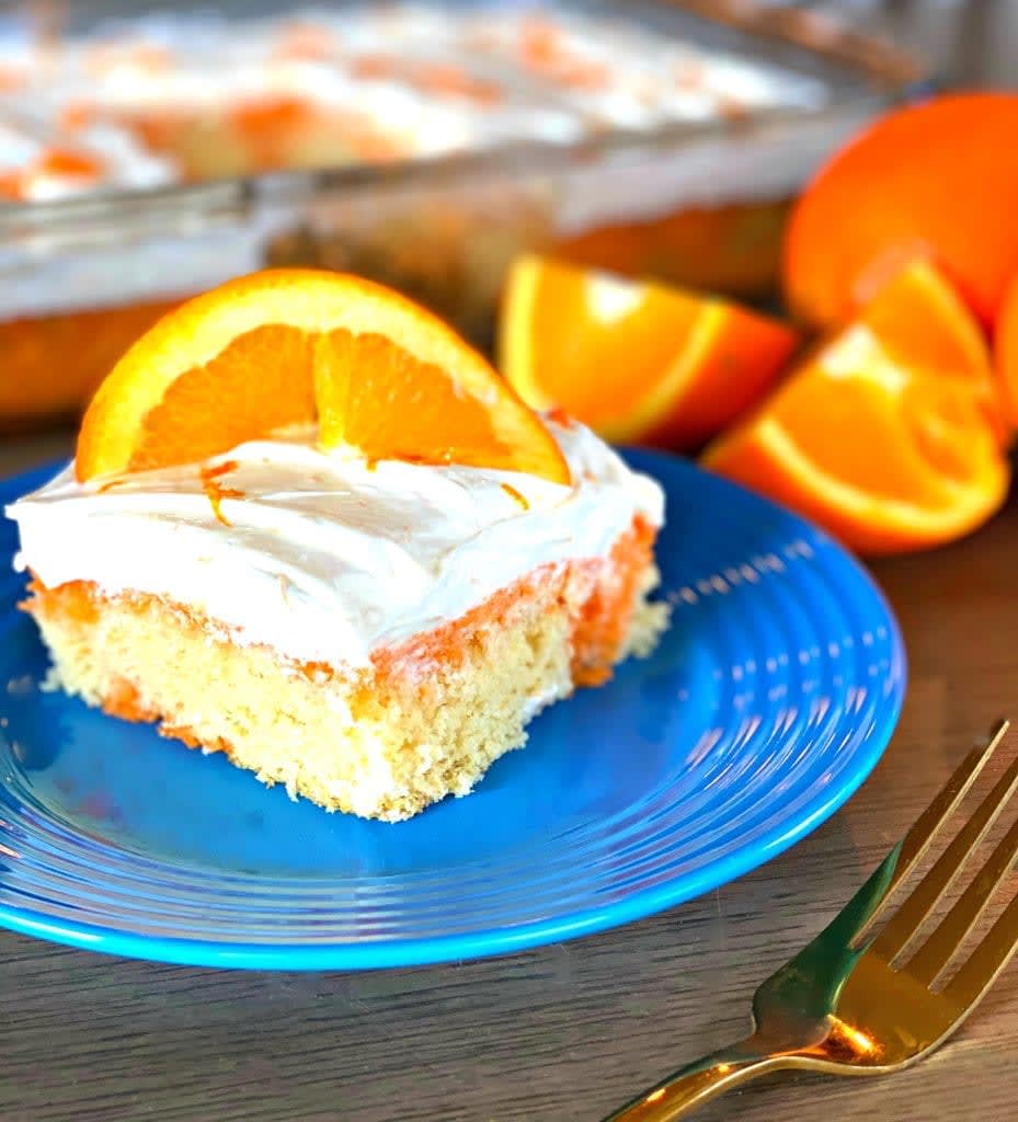 Skinny Orange Poke Cake