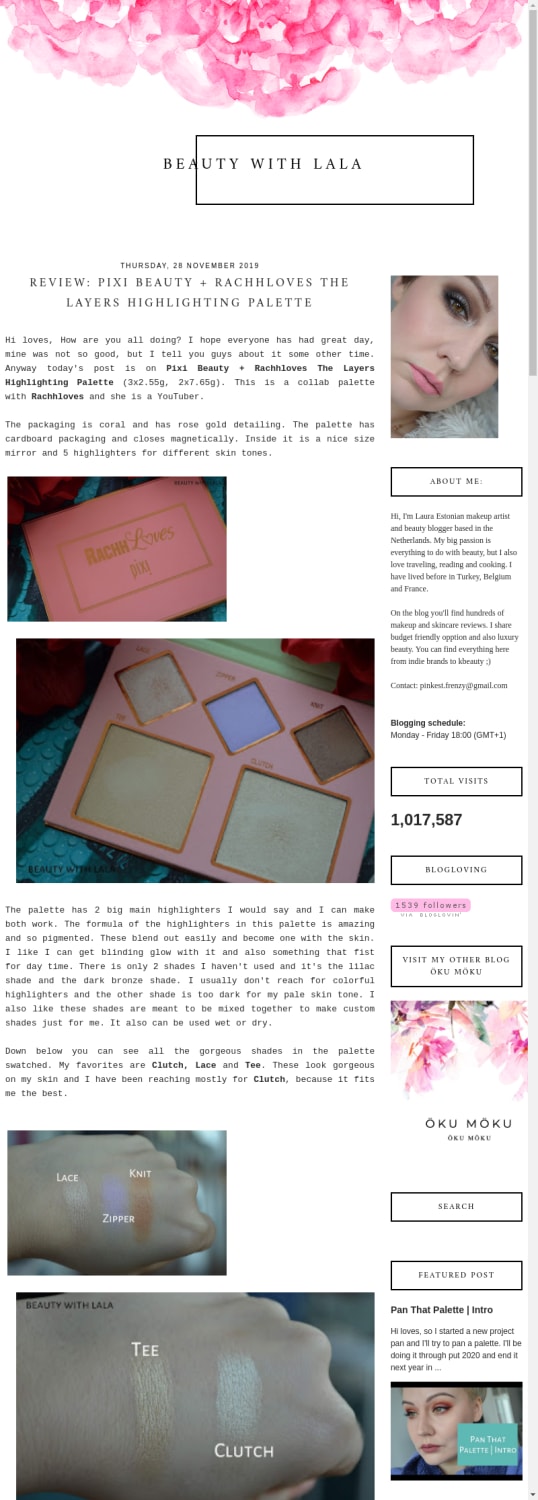 Review: Pixi Beauty + Rachhloves The Layers Highlighting Palette