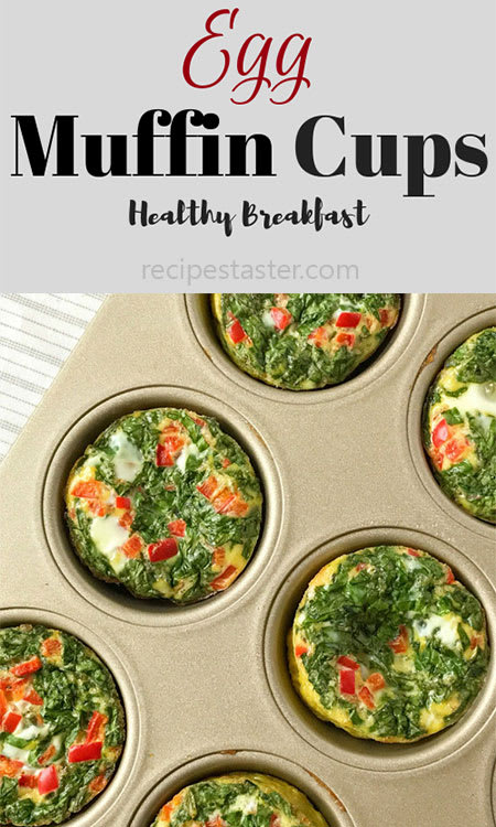 Yummy and Healthy Breakfast Full of Spinach Egg Muffin Cups