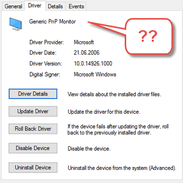 Generic PnP Monitor Driver Windows 10 64 bit Download Problem