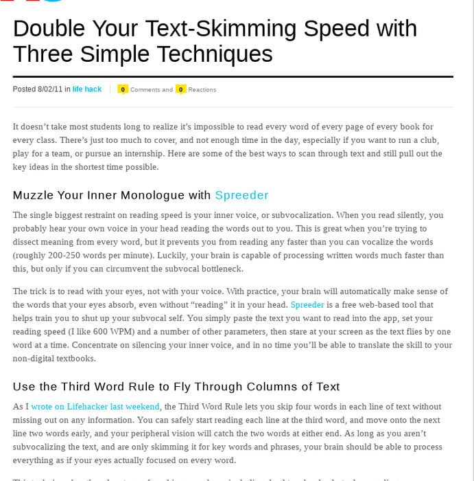 Double Your Text-Skimming Speed with Three Simple Techniques