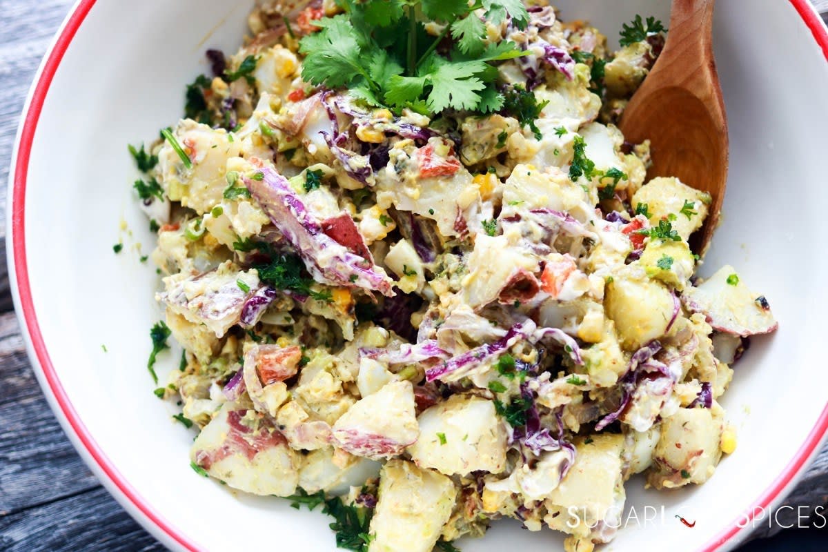Potato Salad Deluxe with Grilled Avocado