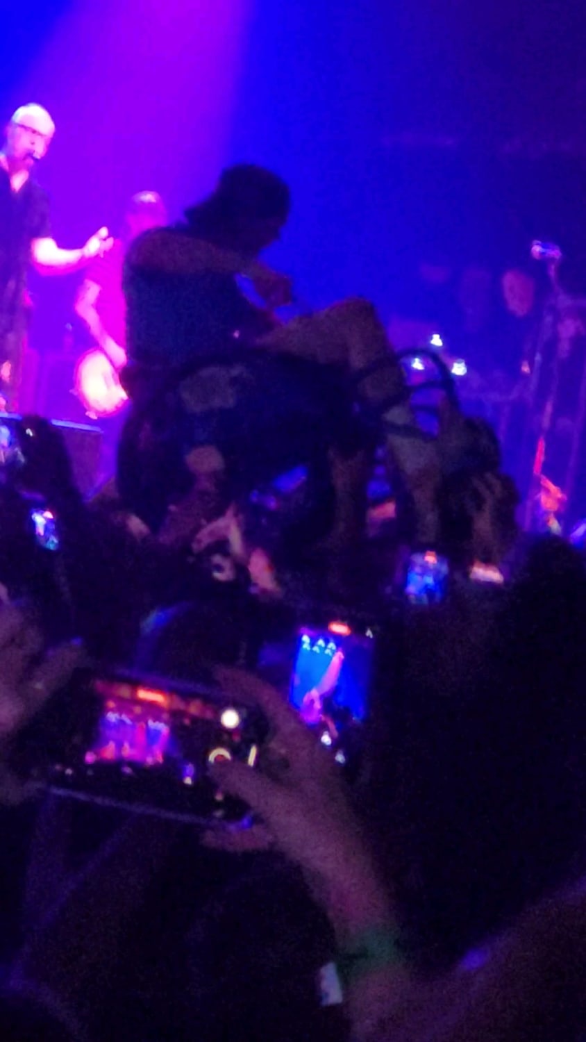 Saw Bad Religion tonight, fucking amazing show, but my favorite part was the dude crowd surfing in a wheelchair