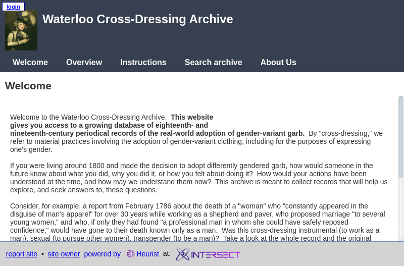 Waterloo Cross-Dressing Archive