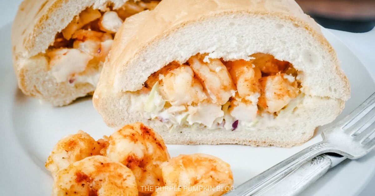 Shrimp Slaw Sandwich with Garlic Lemon Aioli