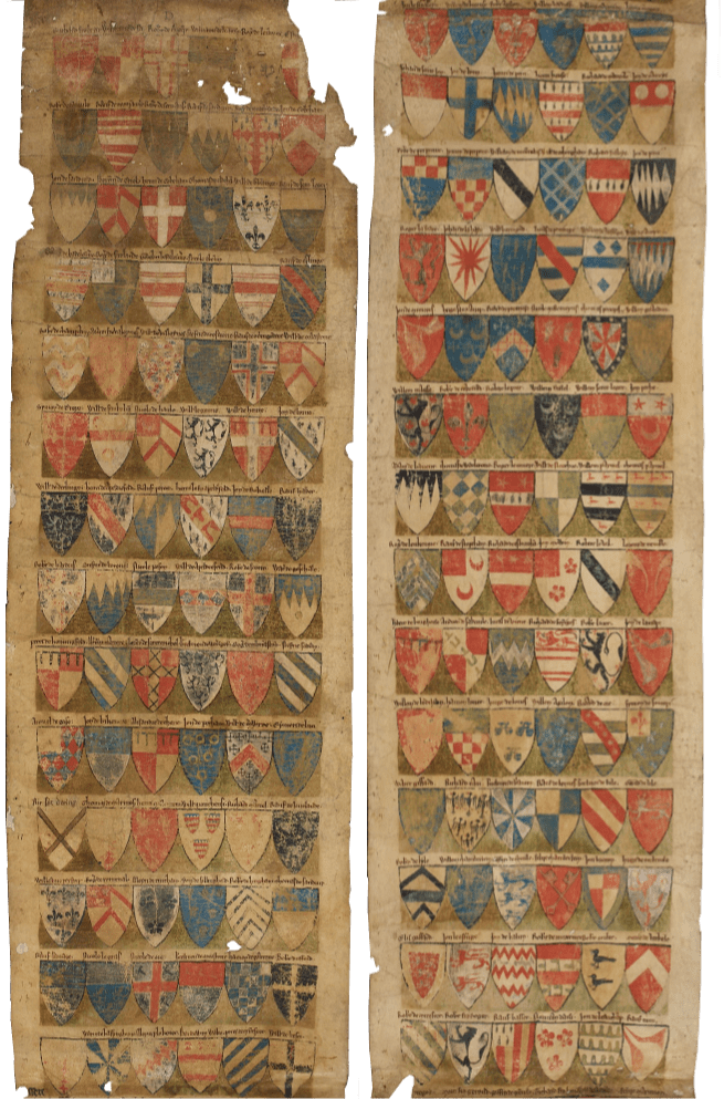 The Dering Roll is the oldest English roll of arms surviving in its ...