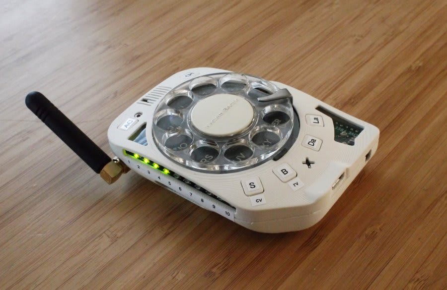 Space engineer Justine Haupt has made her own rotary mobile phone