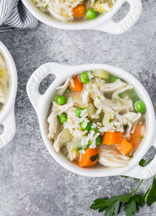 Instant Pot Chicken and Rice Soup - easy and adaptable!