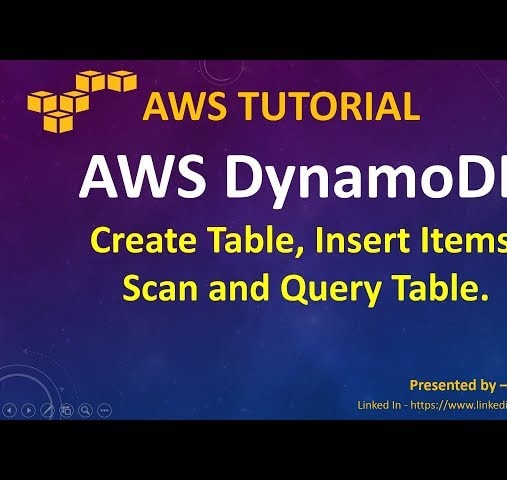 AWS Tutorial - AWS DynamoDB - Create Table Insert Items Scan and Query Table
