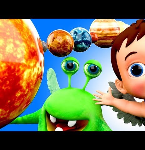 Planets of Solar System for Kids - Learn Planets for Kids with Baby Boy Truck Toys Wooden Slider