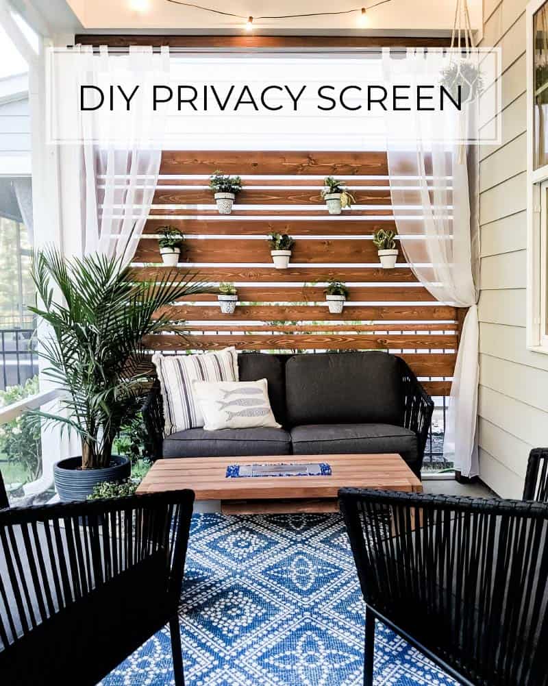 Make this DIY Privacy Screen this Weekend! Great for patios and porches